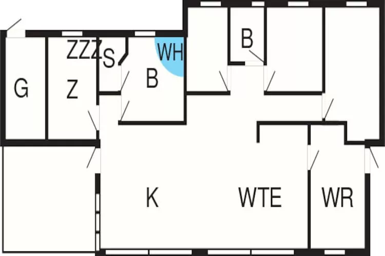 10 persoons vakantie huis in Bjert-Plattegrond