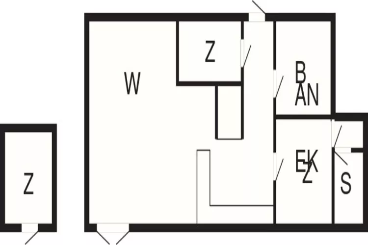 6 persoons vakantie huis in Bagenkop-Plattegrond