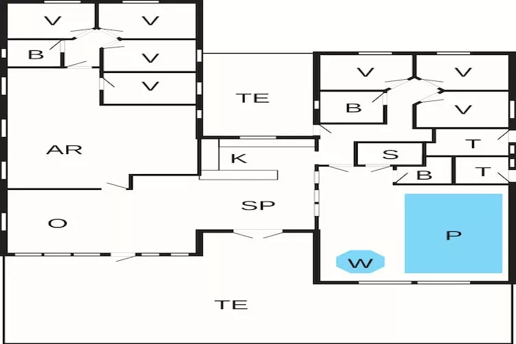 Luxe retraite in albaek -- By Traum Ferienwohnungen-Plattegrond