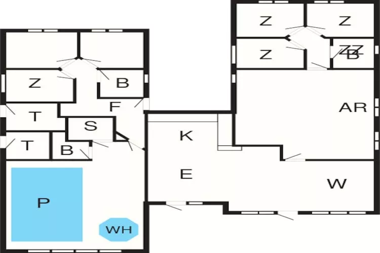 Luxe zwembadvilla in Vejby -- By Traum Ferienwohnungen-Plattegrond