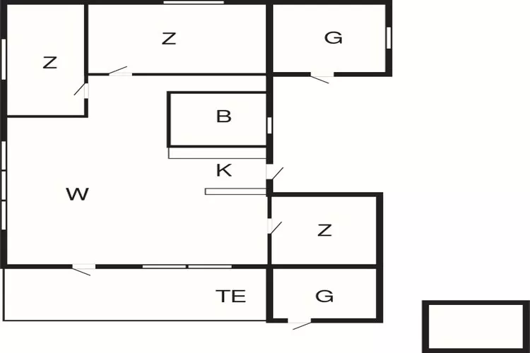 Kustsereniteit in Snogebaek -- By Traum Ferienwohnungen-Plattegrond