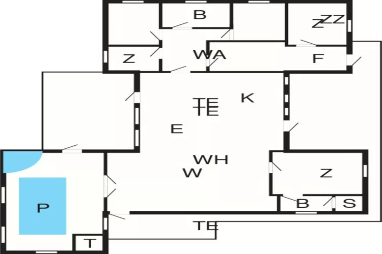 Zwemparadijs in Helberskov -- By Traum Ferienwohnungen-Plattegrond