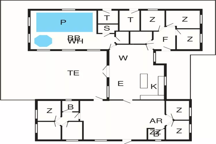 Luxe retraite in Asserbo -- By Traum Ferienwohnungen-Plattegrond