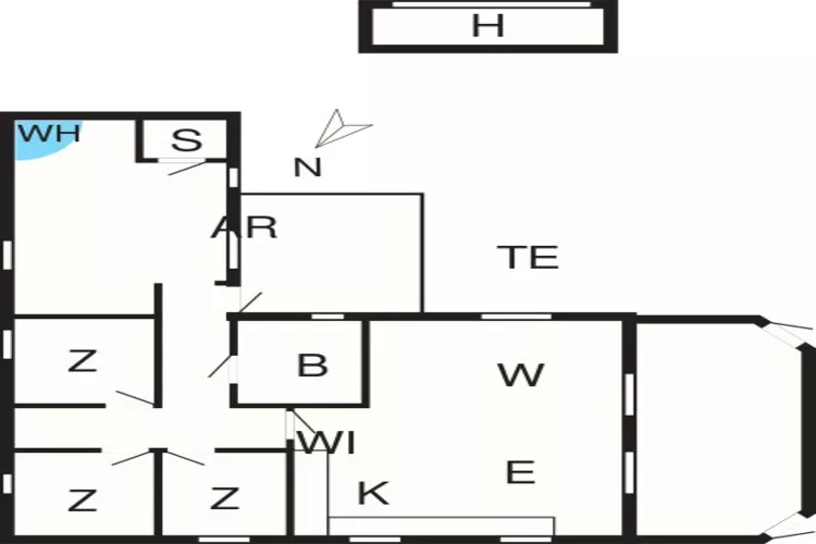 Luxe retraite in Lodbjerg -- By Traum Ferienwohnungen-Plattegrond