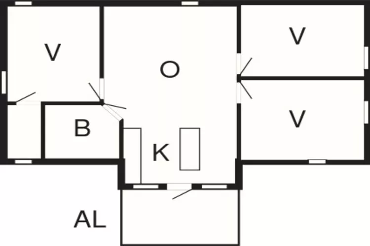 6 persoons vakantie huis in kode-Plattegrond
