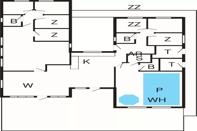 Luxe zwembad retraite Udsholt -- By Traum Ferienwohnungen-Plattegrond