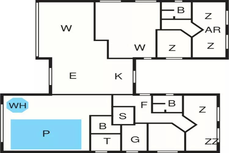 Luxe retraite in Blavand -- By Traum Ferienwohnungen-Plattegrond