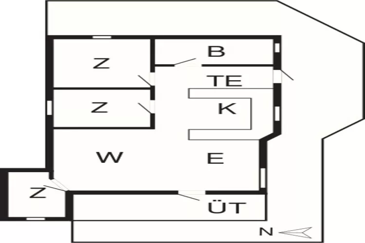 Licht strandhuis toevluchtsoord -- By Traum Ferienwohnungen-Plattegrond