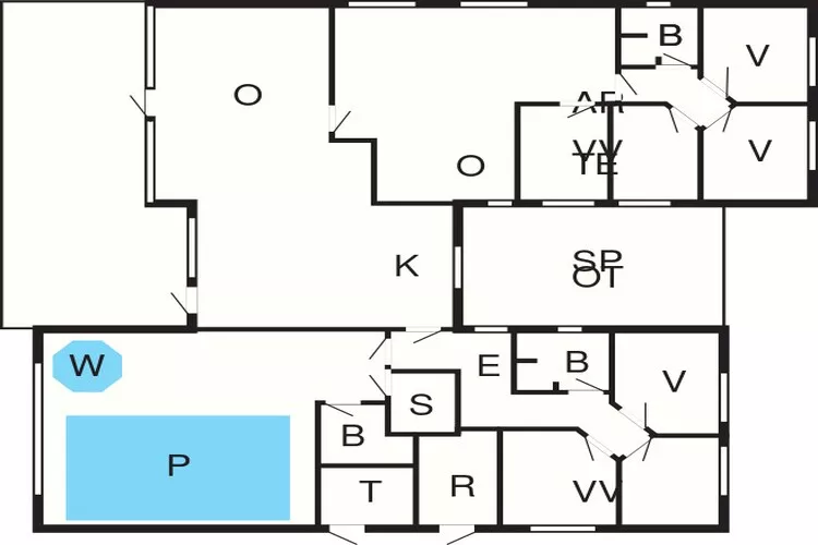 Luxe zwembad retraite in Blavand -- By Traum Ferienwohnungen-Plattegrond