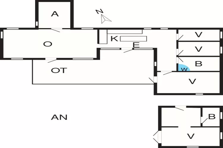 Kust retraite in Lokken -- By Traum Ferienwohnungen-Plattegrond