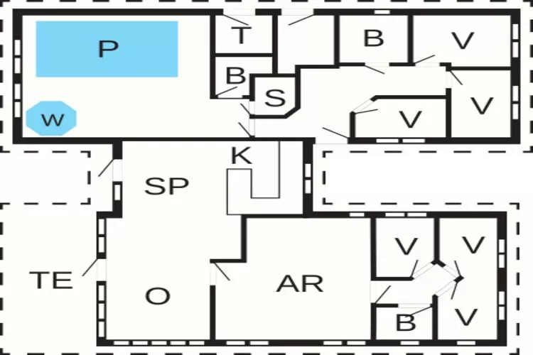 Luxe zwembadvilla in Dronningmolle -- By Traum Ferienwohnungen-Plattegrond