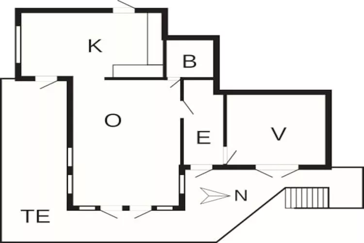 4 persoons vakantie huis in Børkop-Plattegrond