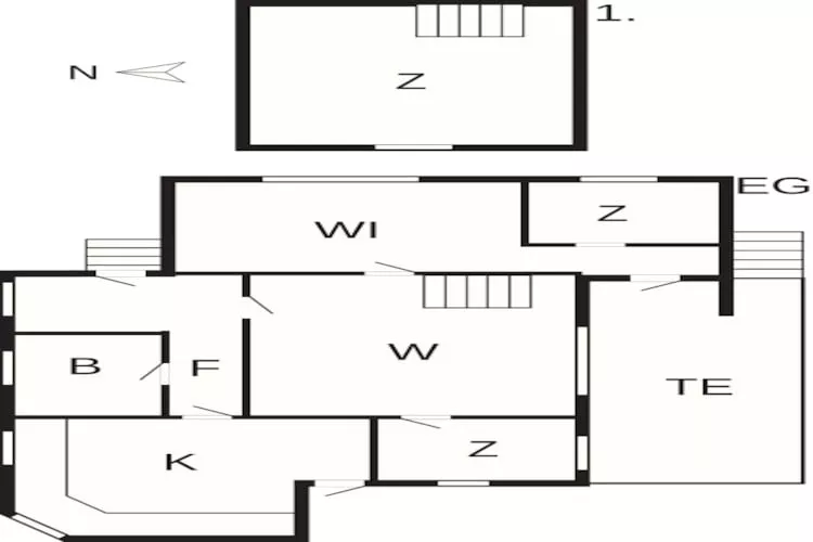 Gezellig duinverblijf nabij zee -- By Traum Ferienwohnungen-Plattegrond