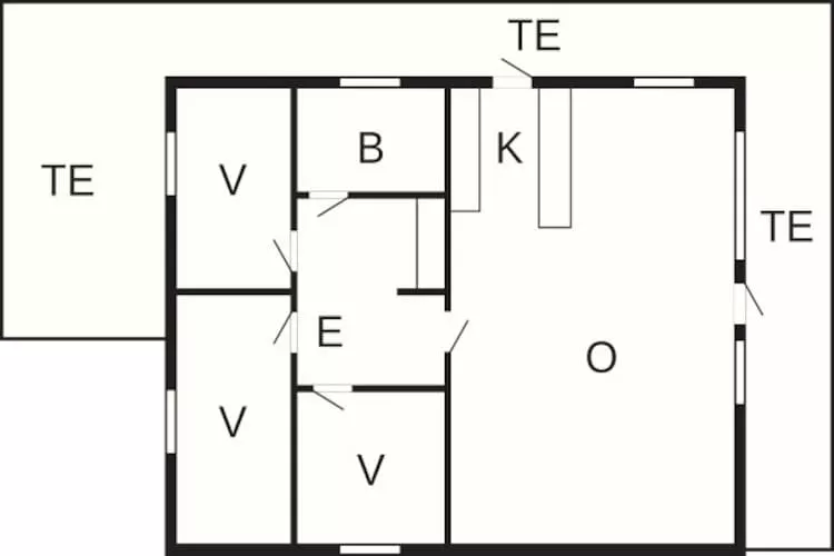 HUS NR. 34- 1.RÆKKE-Plattegrond