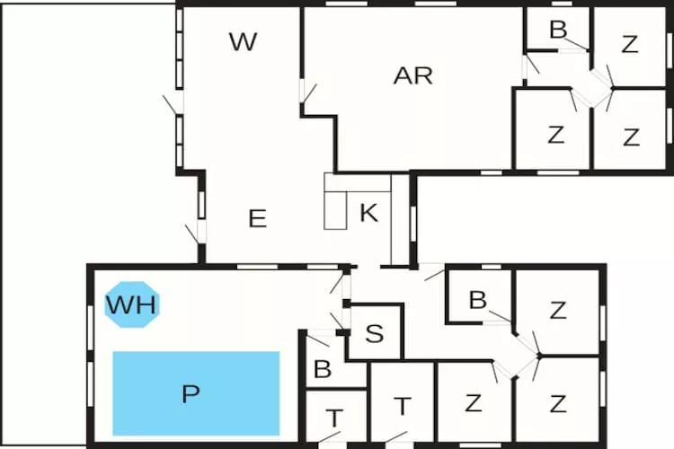 16 persoons vakantie huis in Vejby-Plattegrond