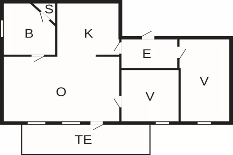 88205 1. ETG, ØVRE BYGG-Plattegrond