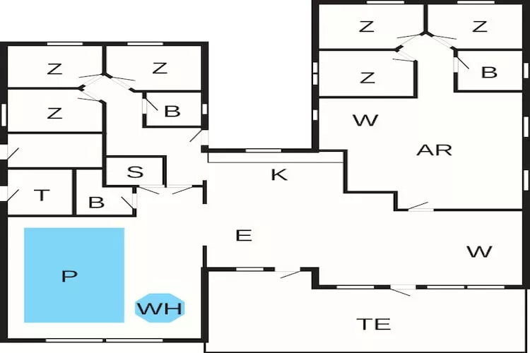 16 persoons vakantie huis in Glesborg-Plattegrond