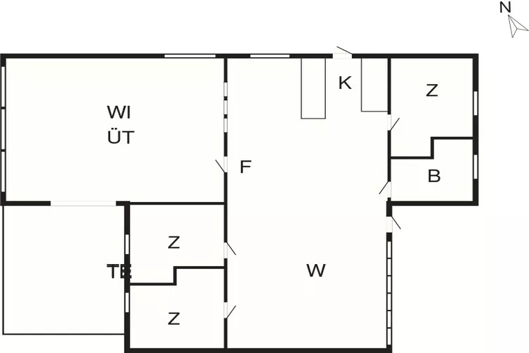 Rustige strand retraite -- By Traum Ferienwohnungen-Plattegrond