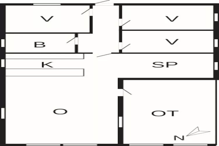 4 persoons vakantie huis in Bogø By-By Traum-Plattegrond