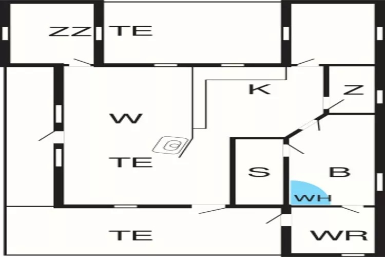 6 persoons vakantie huis in Knebel-By Traum-Plattegrond