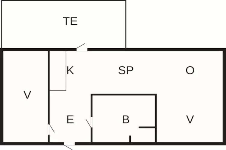 2-4 pers.Hus-Plattegrond