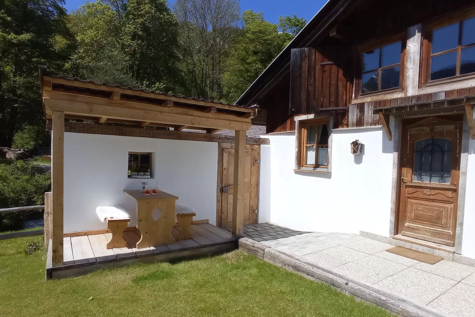 Roßweid Hütte-Tuinen zomer