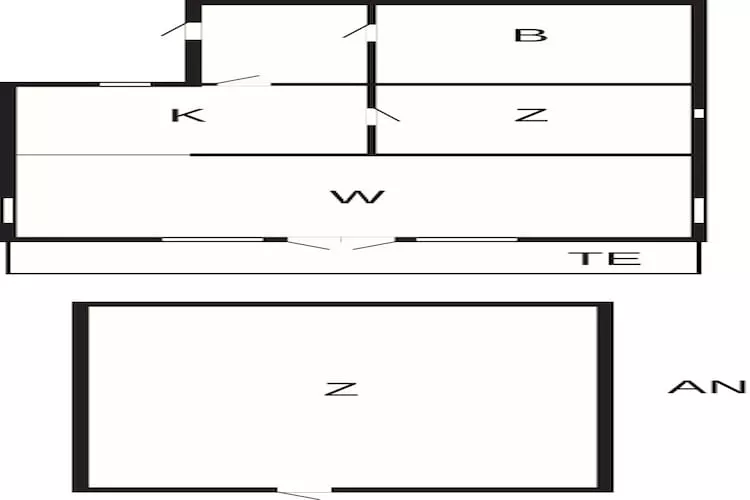 3 persoons vakantie huis in Karrebæksminde-Plattegrond