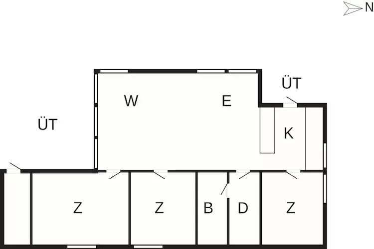 Vakantiehuis aan zee met hottub-Plattegrond