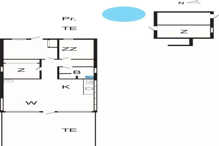 Rustige strandretreat -- By Traum Ferienwohnungen-Plattegrond