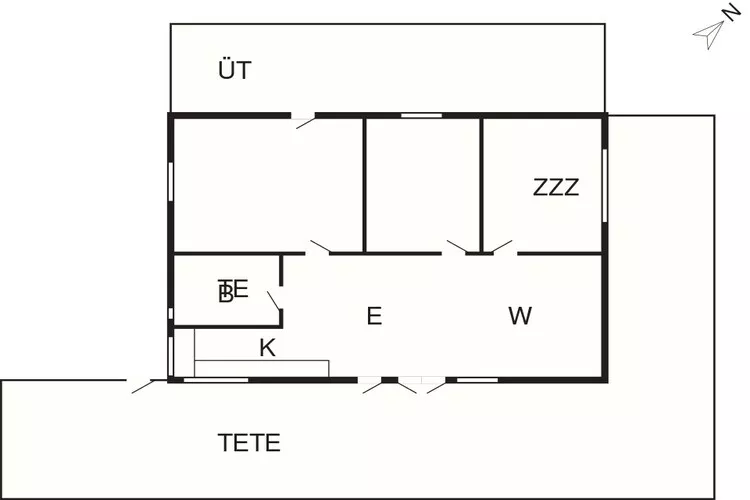 4-sterren vakantiehuis in Ebeltoft-Plattegrond