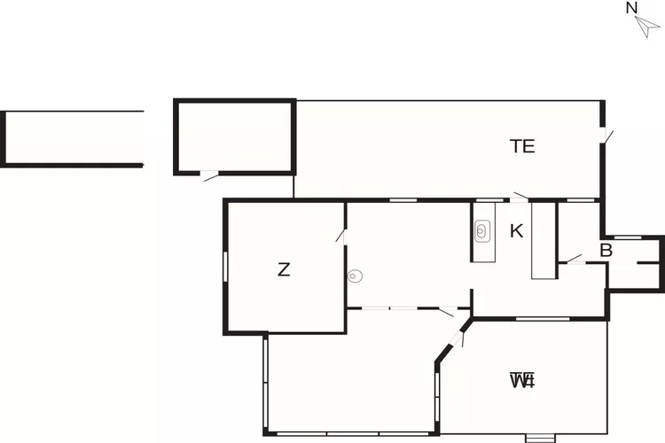 5 persoons vakantie huis in Karrebæksminde-Plattegrond