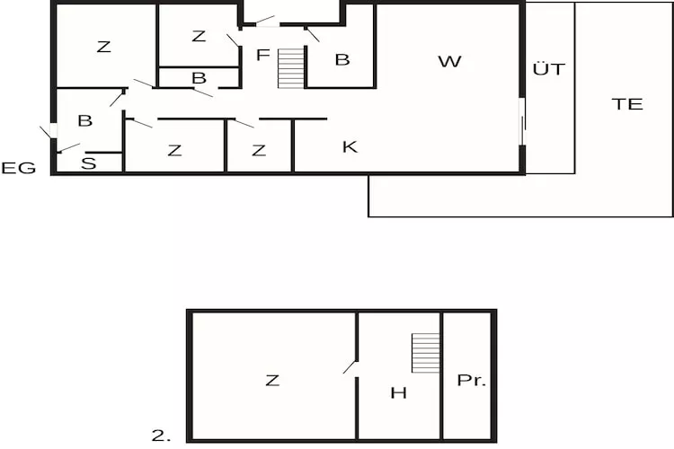 10 persoons vakantie huis in Søndeled-Plattegrond