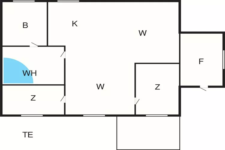 Lichtgevulde retraite in Boddum -- By Traum Ferienwohnungen-Plattegrond