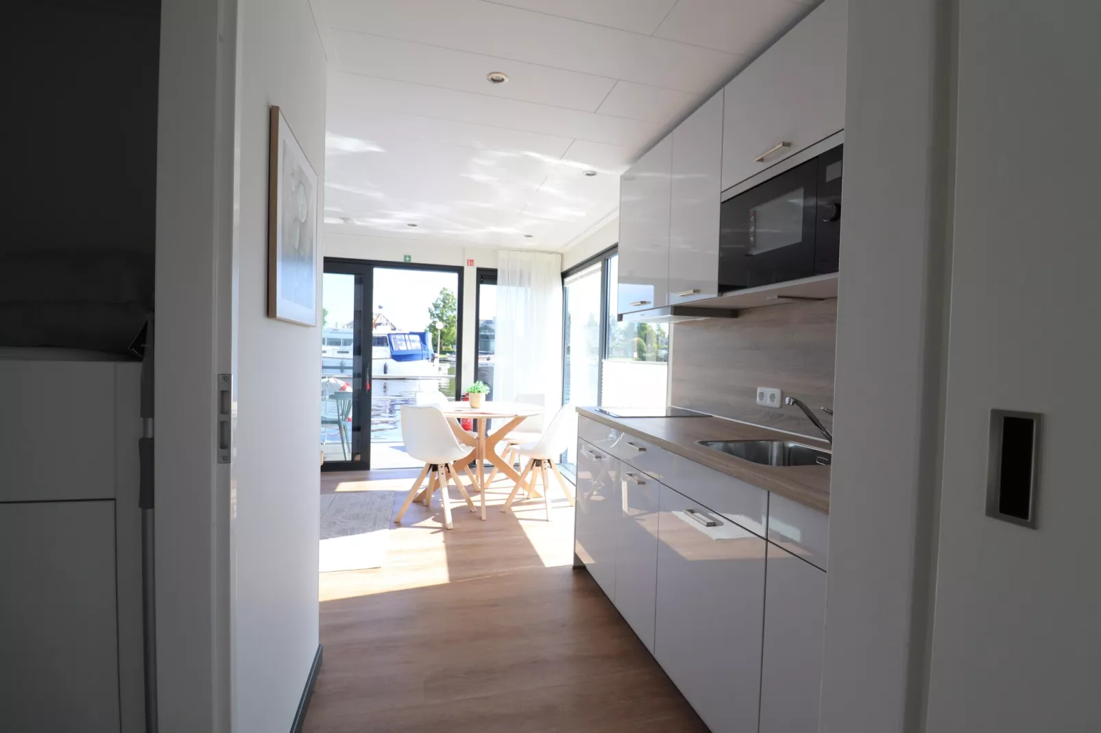 Houseboat Refugio-Hal-ontvangst