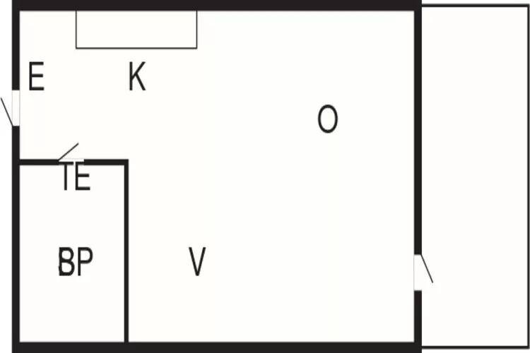 2 pers.Lejl.m/havudsigt-Plattegrond