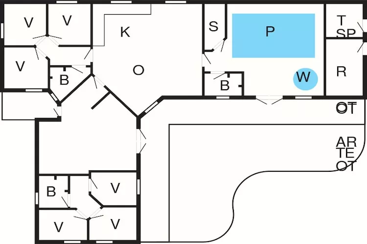 5 sterren vakantie huis in Idestrup-Plattegrond