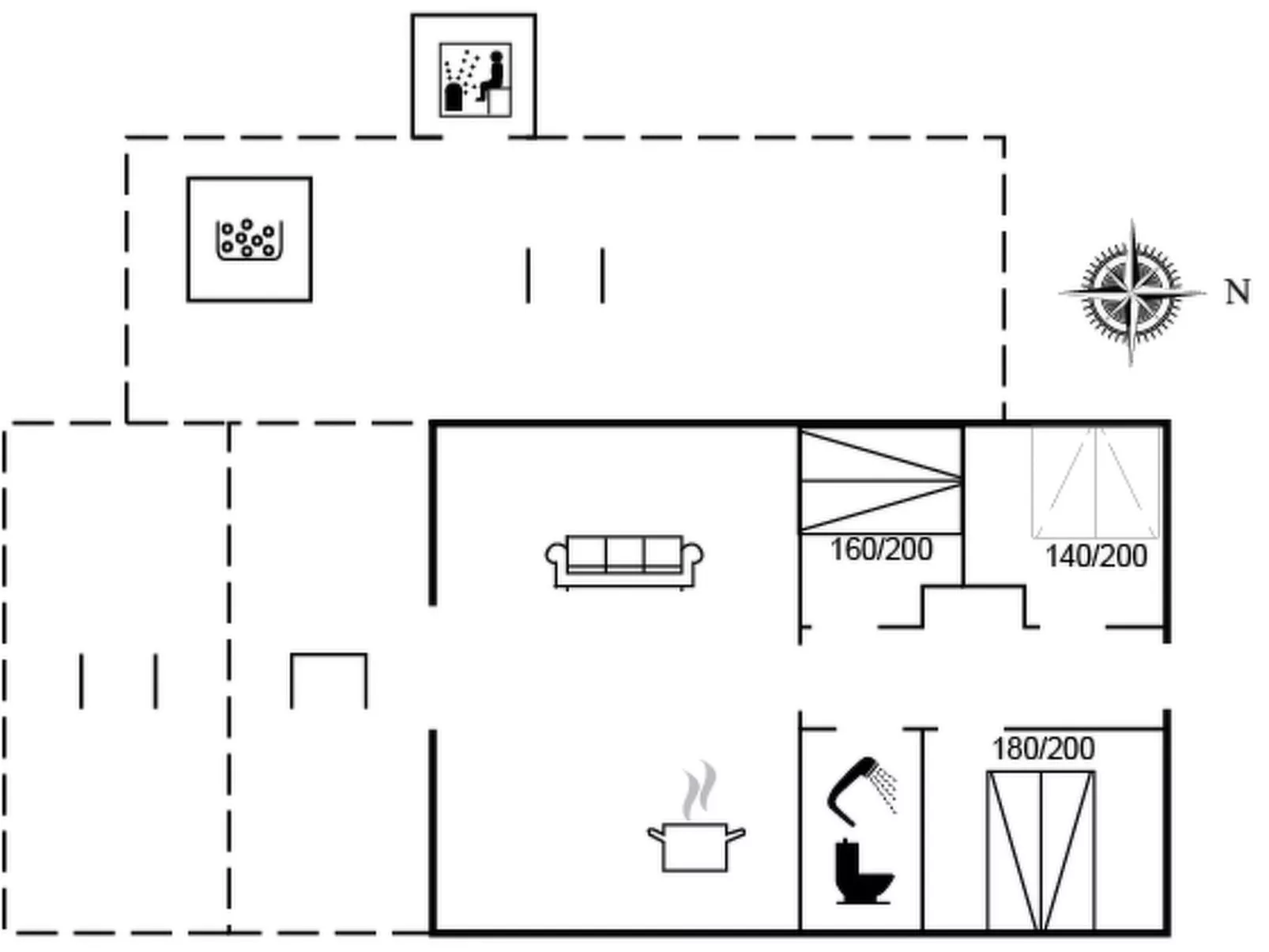 "Kælle" - 750m from the sea-Binnen