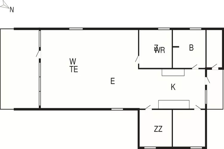 6 Personen vakantie huis in Ålbæk-Plattegrond