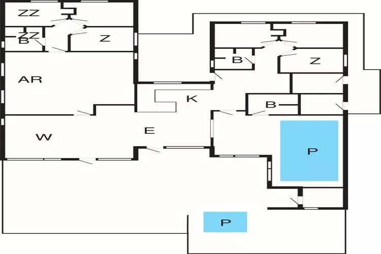 5 sterren vakantie huis in Aakirkeby-Plattegrond