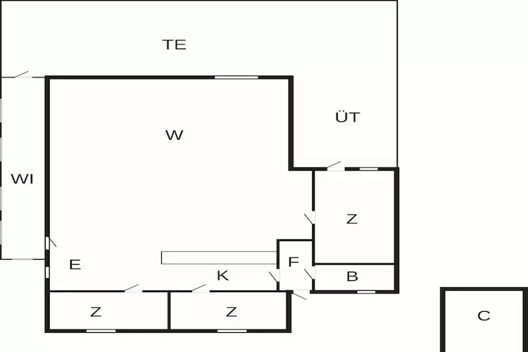 6 Personen vakantie huis in Væggerløse-Plattegrond