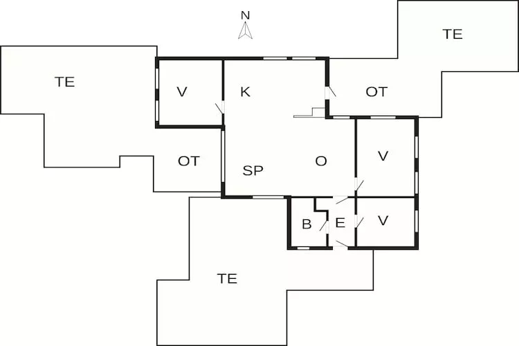 6 Personen vakantie huis in Asperup-Plattegrond