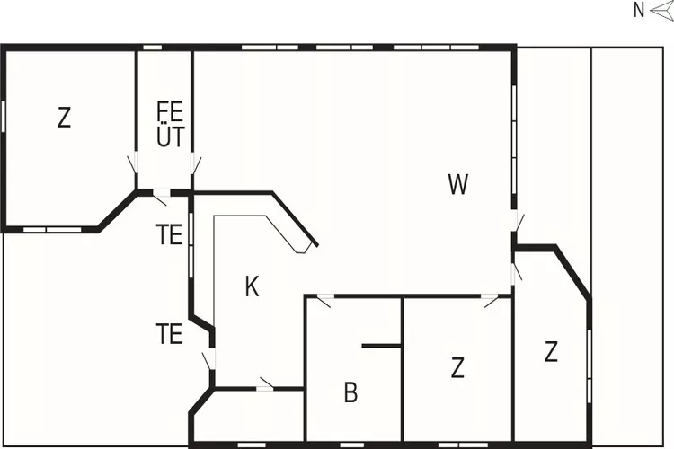 6 Personen vakantie huis in Sæby-Plattegrond