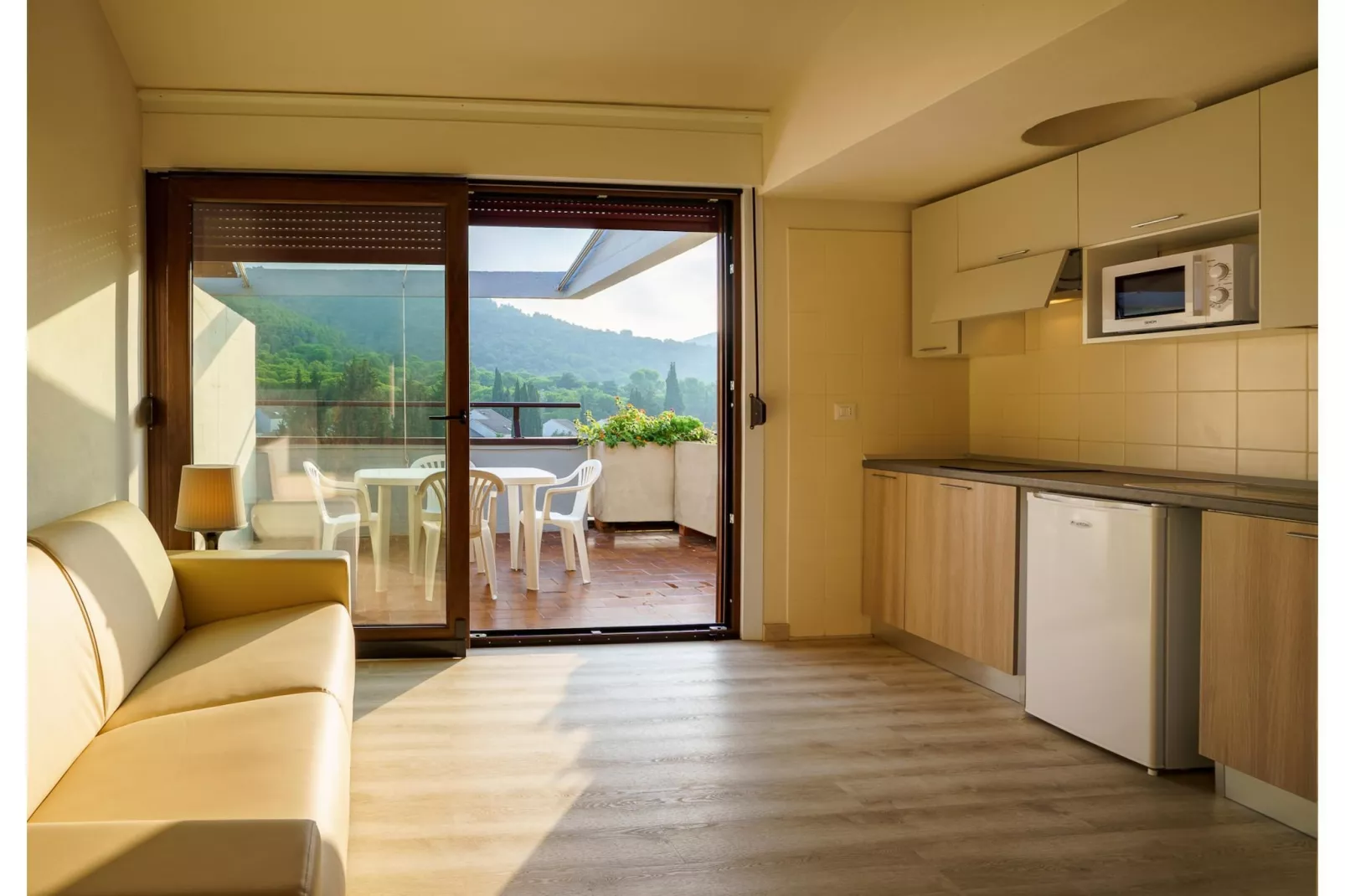 Residence Park Solemaremma 2-Zi-App Comfort C BK/TE 30 qm-Woonkamer