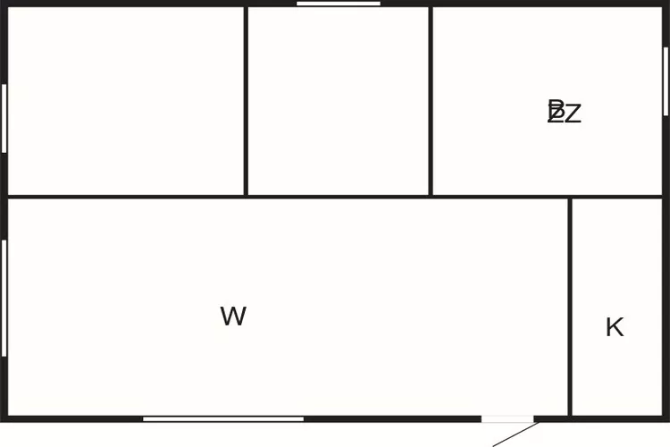 Stor hytte til 6 personer-Plattegrond