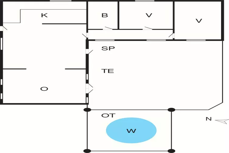 6 Personen vakantie huis in Gedser-Plattegrond