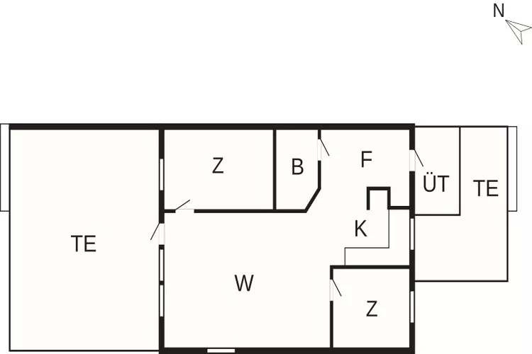 Schilderachtige vakantieresidentie in Læsø-Plattegrond