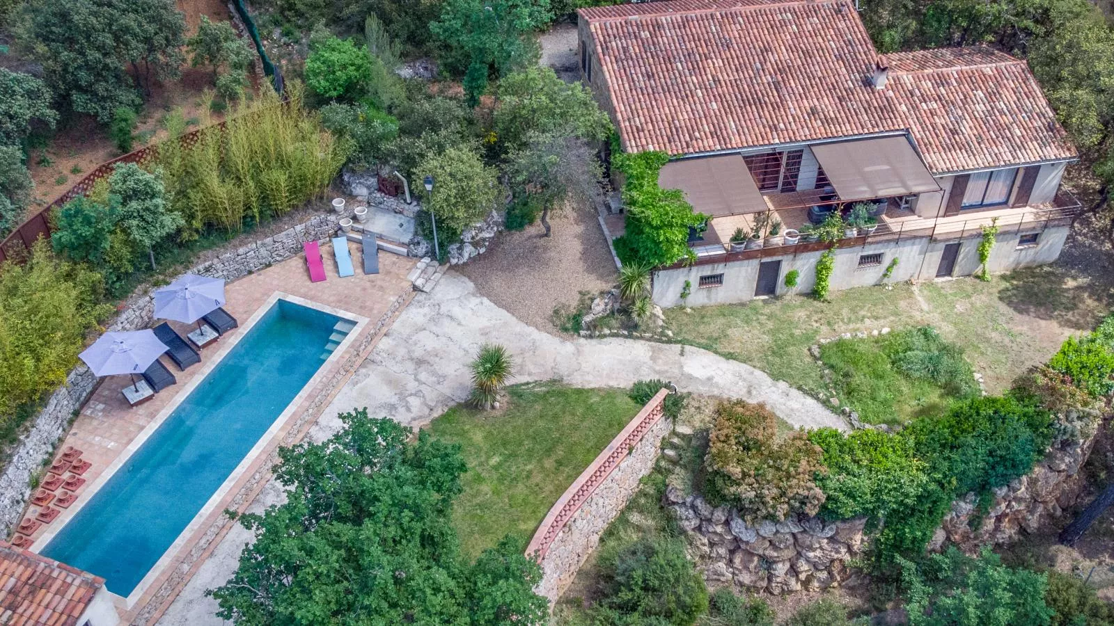 La Bastide Romaine-Tuinen zomer