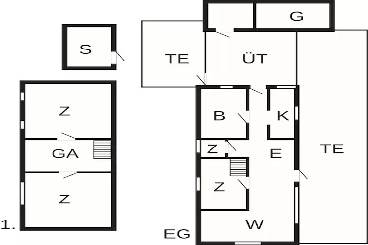 7 persoons vakantie huis in Jerup-Plattegrond