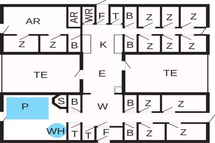 24 persoons vakantie huis in Øster Assels-Plattegrond
