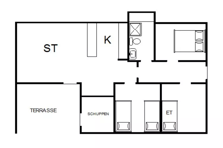 6 persoons vakantie huis in Blåvand-Plattegrond